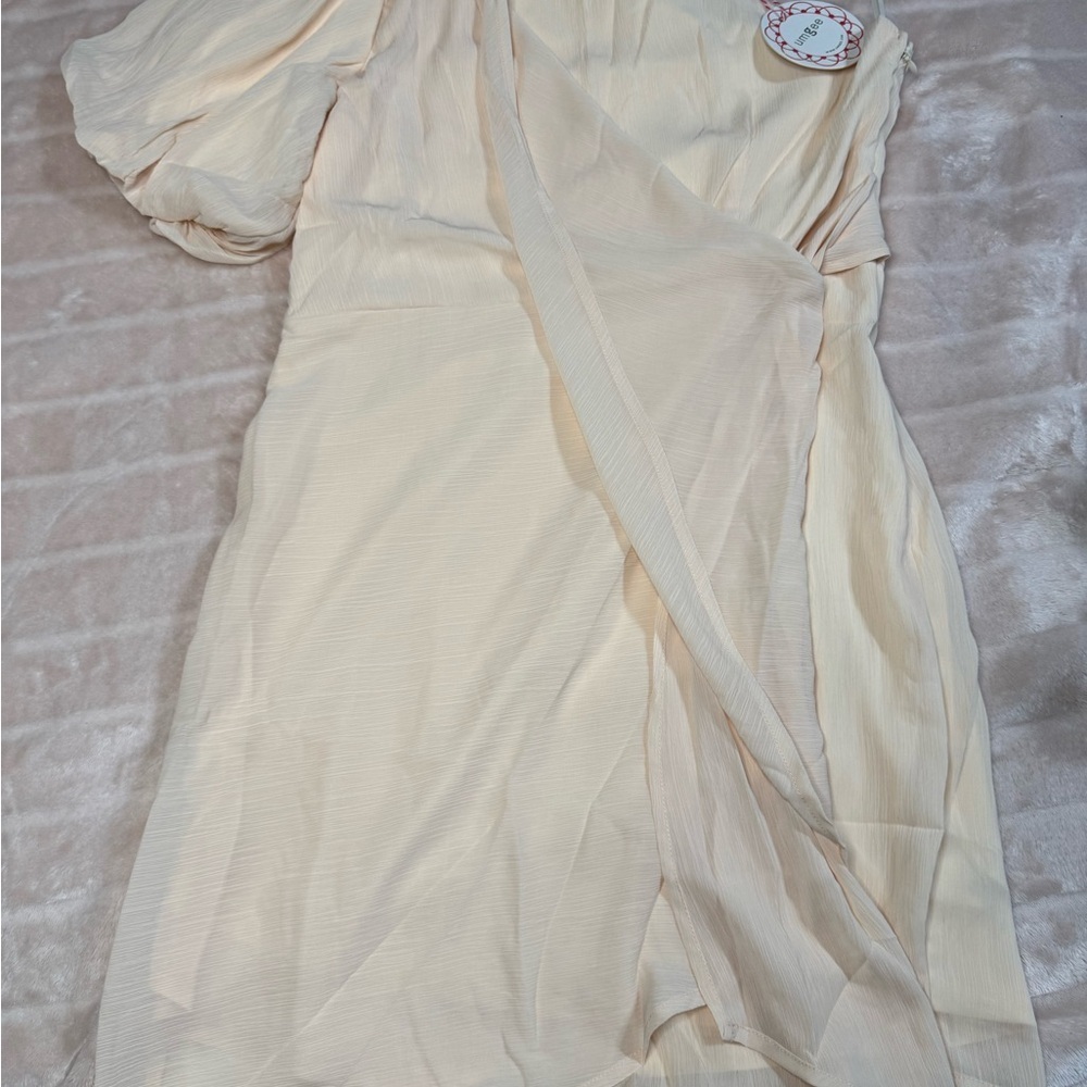 Umgee Soft Peach One Shoulder Dress